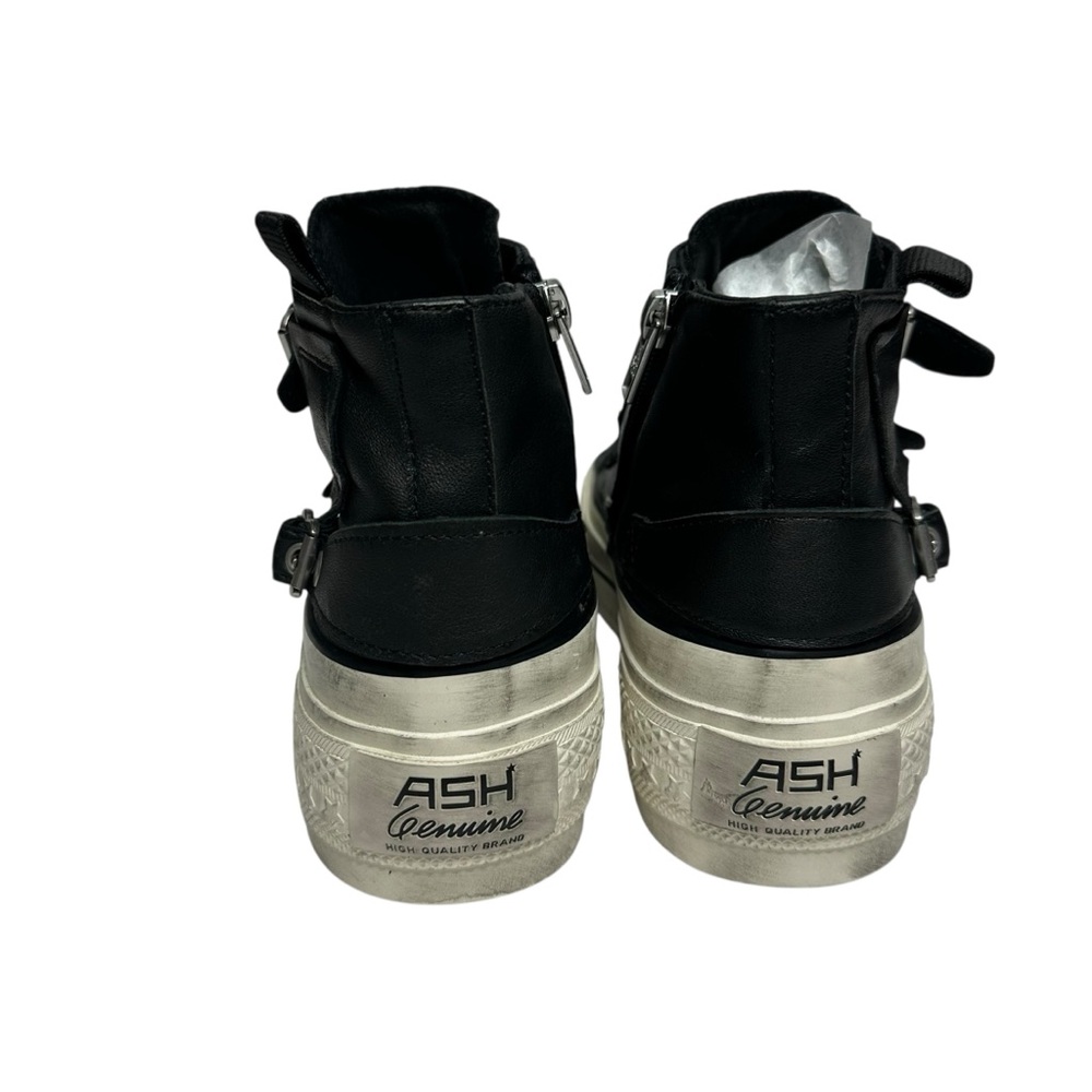 NEW Ash Rainbow Black Leather High Top Distressed Sneakers 36 - Picture 10 of 13